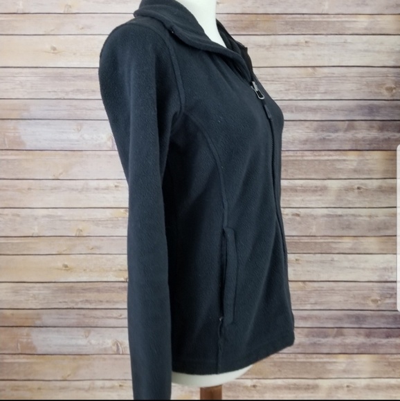 Northface Black Fleece Zip Up Jacket Flashdry - Picture 4 of 8